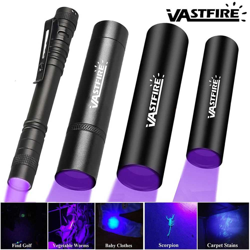 Mini UV Flashlight 365nm 395nm Ultraviolet Torches Portable USB Rechargeable Violet Light Pet Urine Scorpion Detector UV Lamp M251117