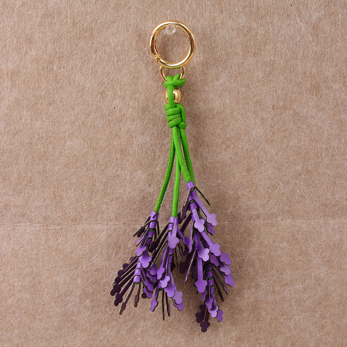 designer bag charm celebrity style handmade lavender bag pendant fresh sweet flower tassel ornament leather keychain