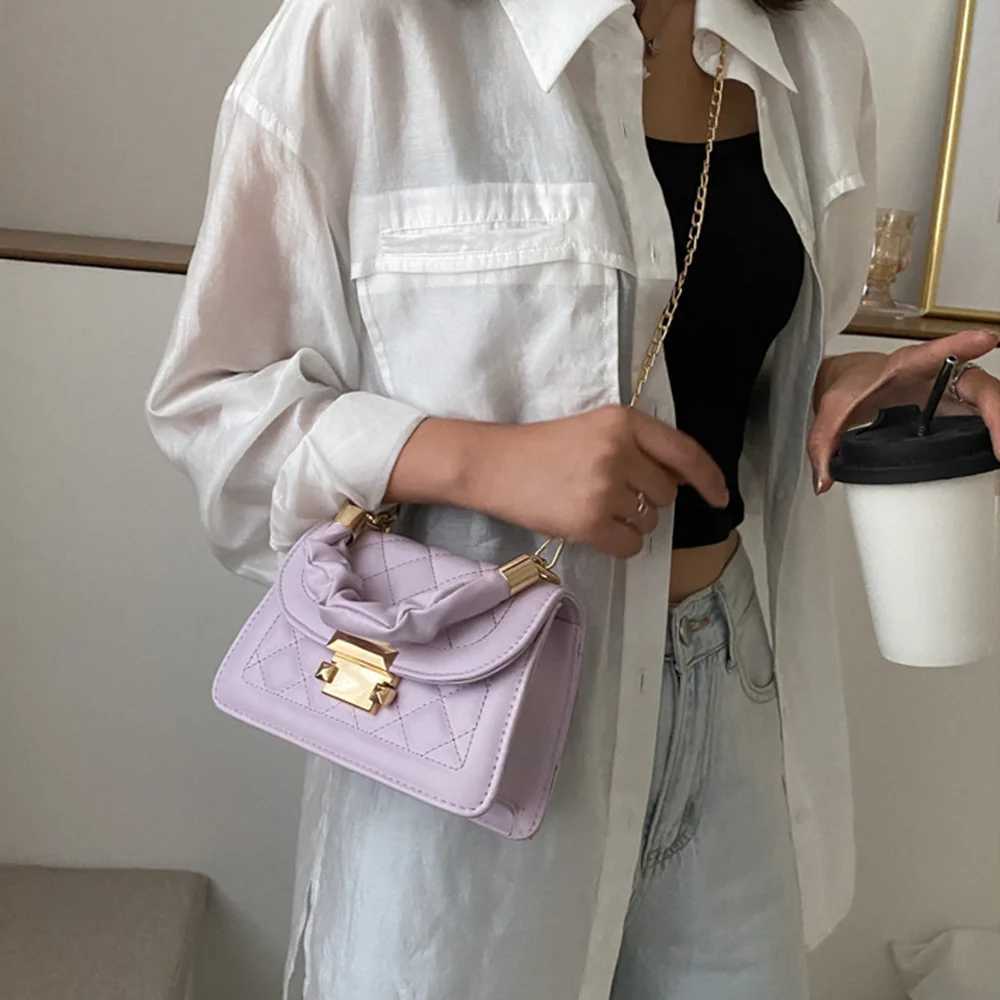 Women PU Leather Shoulder Bags Small Messenger Designer Female 2023 New Fashion Chain Rhomboid Crossbody Bag Ladies Mini Handbag Z250512-1