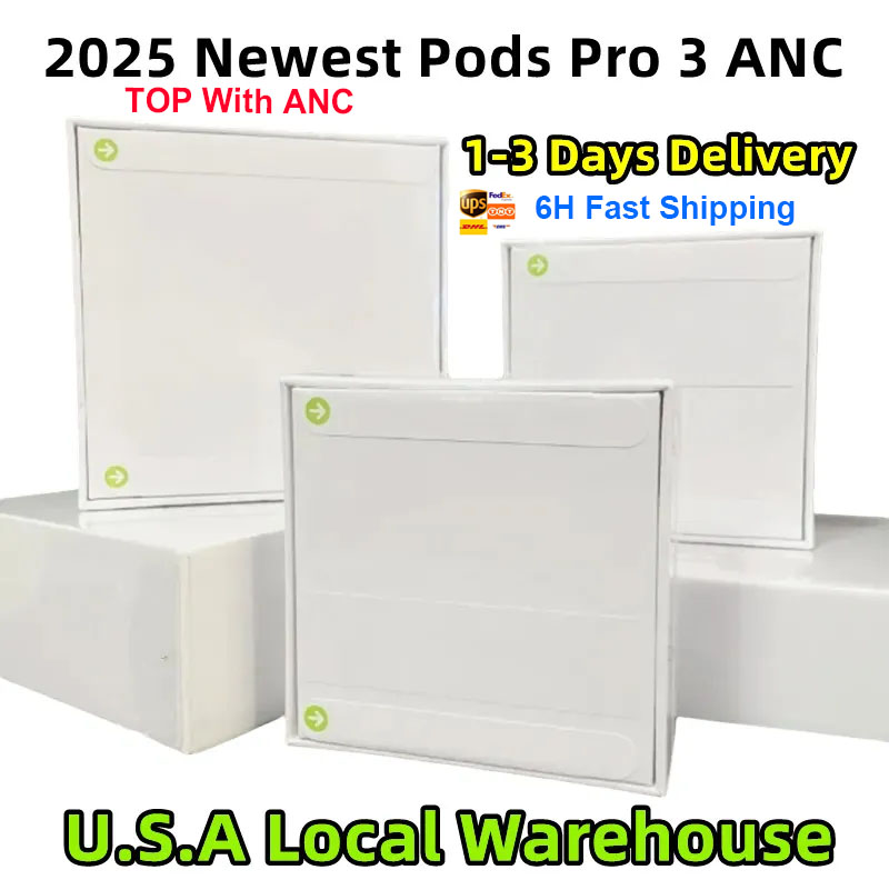 USA Stock for airpodspro2 earbuds Pro 3 with top ANC noise cancellation Pro 2 usb c pro 4 5 earphones headphones Solid TPU Silicone earphone Wireless Charging box Cases