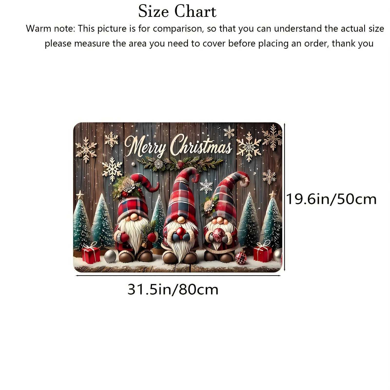 VIKAMA Christmas Carpet Three Santa Claus Doormat Entrance Welcome Mat Outdoor Carpet Rug For Bedroom Living Room Home DecoratioM251117