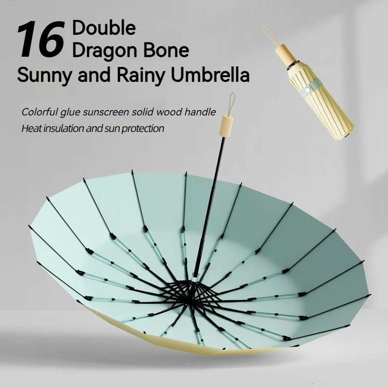 High Quty Bone Sturdy Large Folding Umbrella with Elegant Design for Both Weather and Rain Suitable for Daily Outdoor Travel C251117