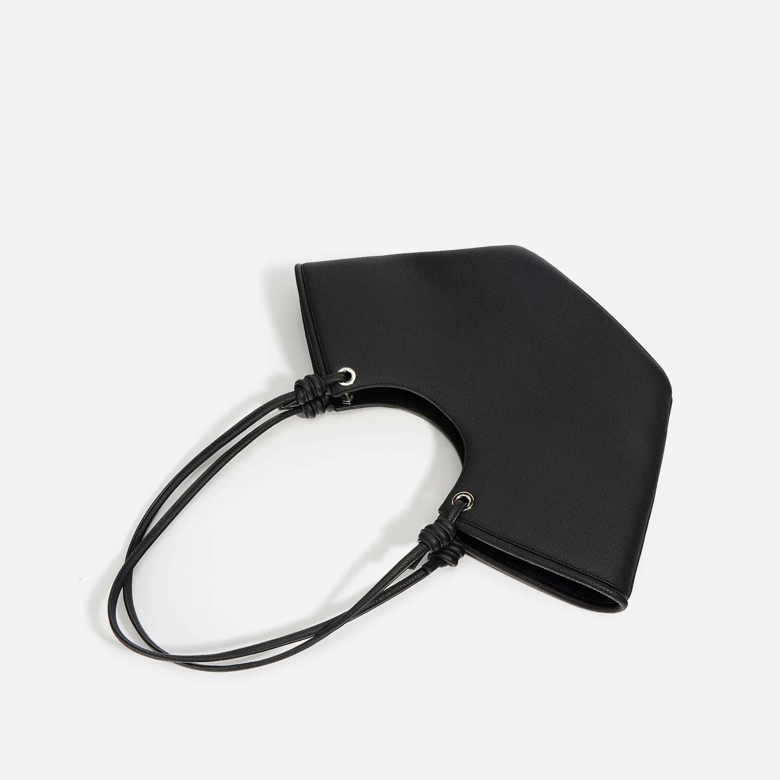 Designer bag handbags women new arrival knotted handle half moon shaped tote bag cream pu leather shoulder bag ladies fashion handbag Luxury Look High