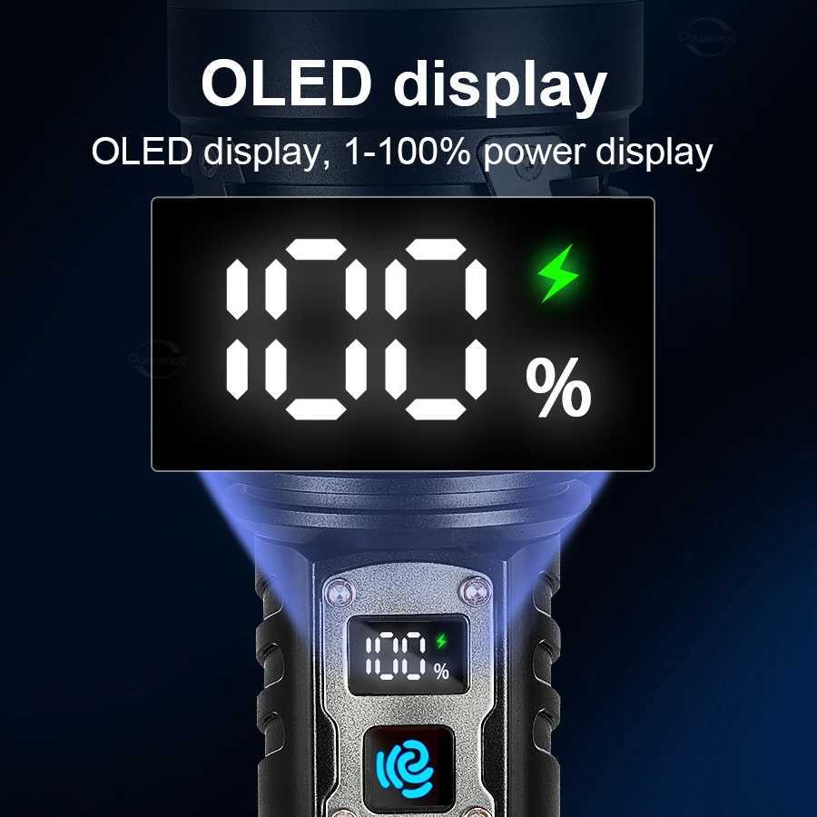 5000000LM XHP360 Ultra Powerful Flashlight LED Work Light Rechargeable LED Lamp Waterproof Torch Outdoor Lights For Camping M251117