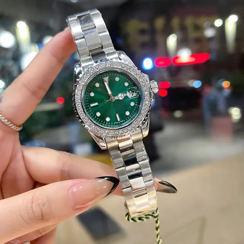Fashion luxury women watches brand designer luminous 36mm diamond lady watch Stainless Steel band wristwatches for womens Birthday Christmas gift relogios