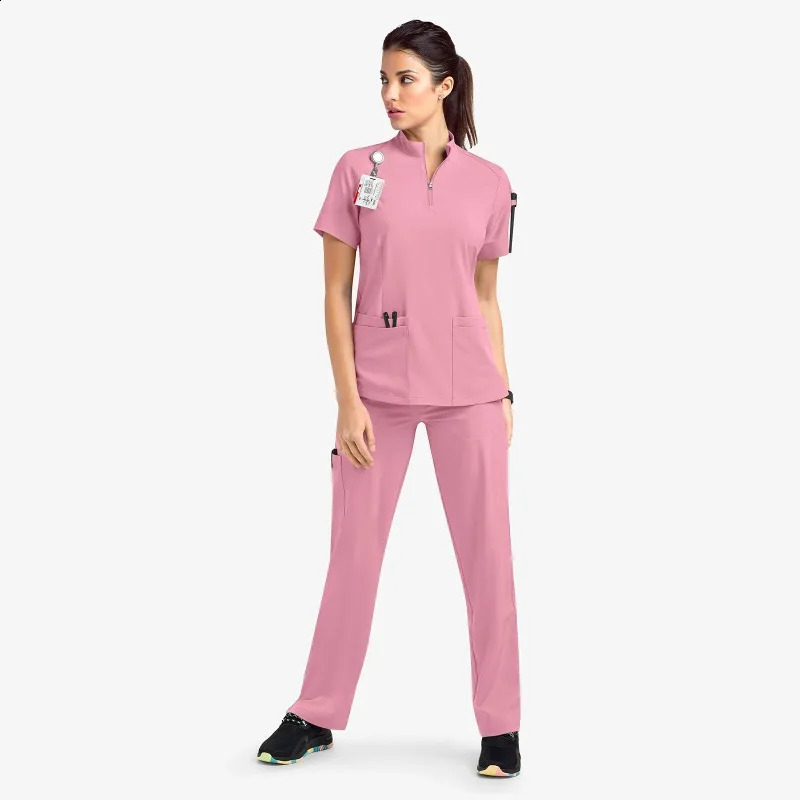 Short Sleeved Hospital Doctor Uniforms Spa Uniforms Dental Clinic Scrubs Suits Pet Grooming Veterinary Nurse Accessories 250415