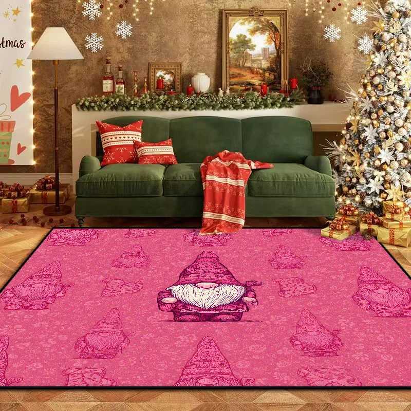 Christmas Style Carpet Living Room High-end Tea Table Rug Luxury Hairless Bedroom Bed End Anti-slip Large Area Mat Gaming RoomM251117