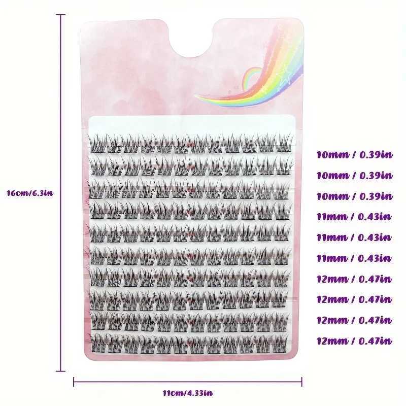 120pcs Natural Looking Individual Cluster Eyelashes Wispy Cross Lashes Fishtail Design Soft And Lightweight Perfect For DailyT251117