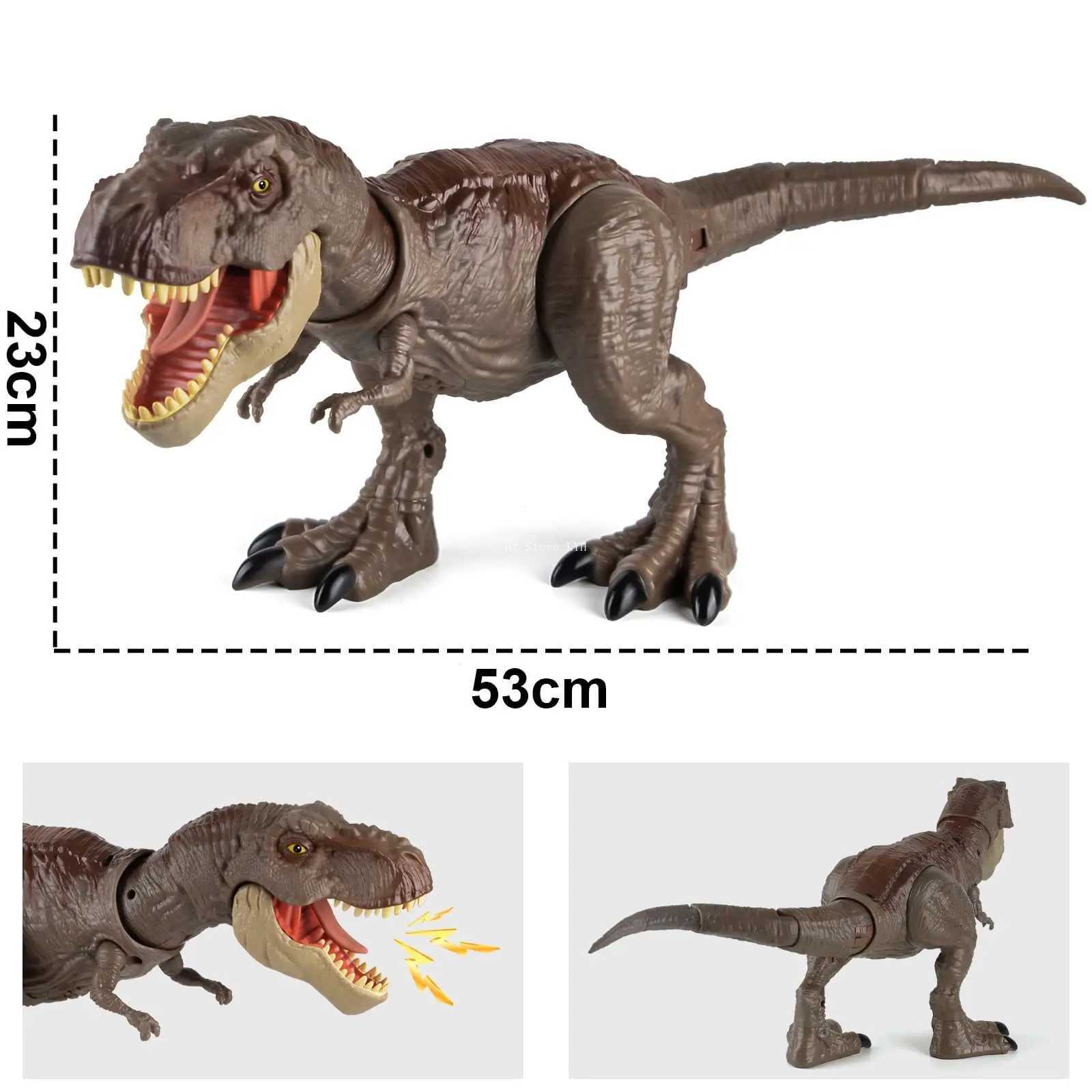 Indominus RexTyrannosaurus Rex Dinosaur Toys with SoundAttackRoarLight and Motion T Rex Dino Toy for Kids Birthday GiftY250417MEDJ