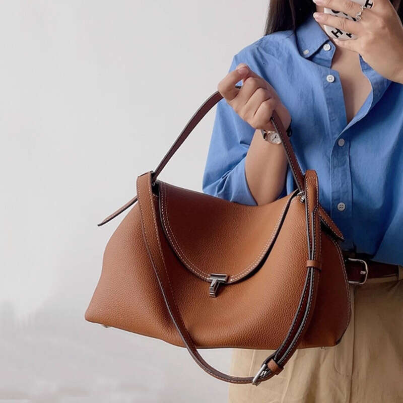 Free Shipping Totes Natural Leather Shoulder Bags For Women Brand Genuine Handbags T Lock Hobo City Designer Luxury Tote Bag