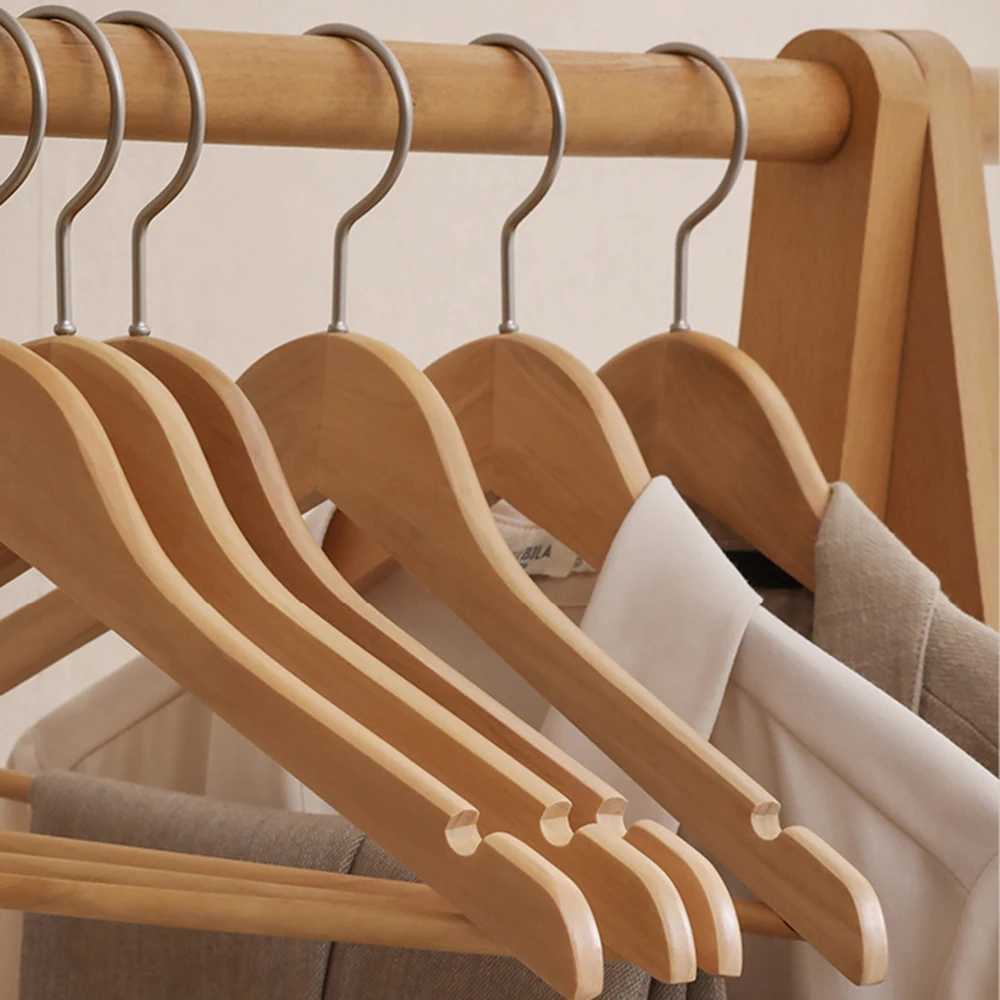 5PCS/10PCS/20PCS/30PCS Solid Wood Hangers Wooden Clothes Hangers Seamless Wood Clothes Hangers C251117