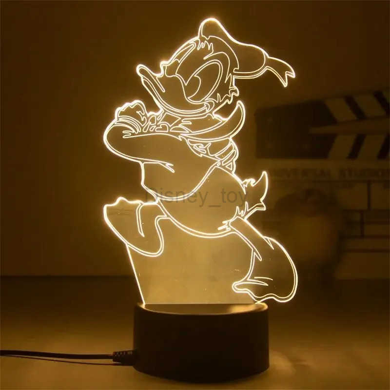 Disney Mickey Night Light 3D Minnie Mouse Visual LED animated character model cartoon desktop creative decoration bedroom bedside lamp Y2504017