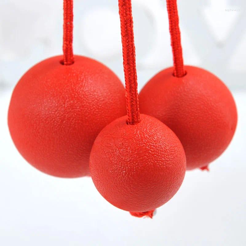 Update Indestructible Dog Ball Pet Training Toy Puppy Tug Balls Toys Chew Solid Rubber With Rope