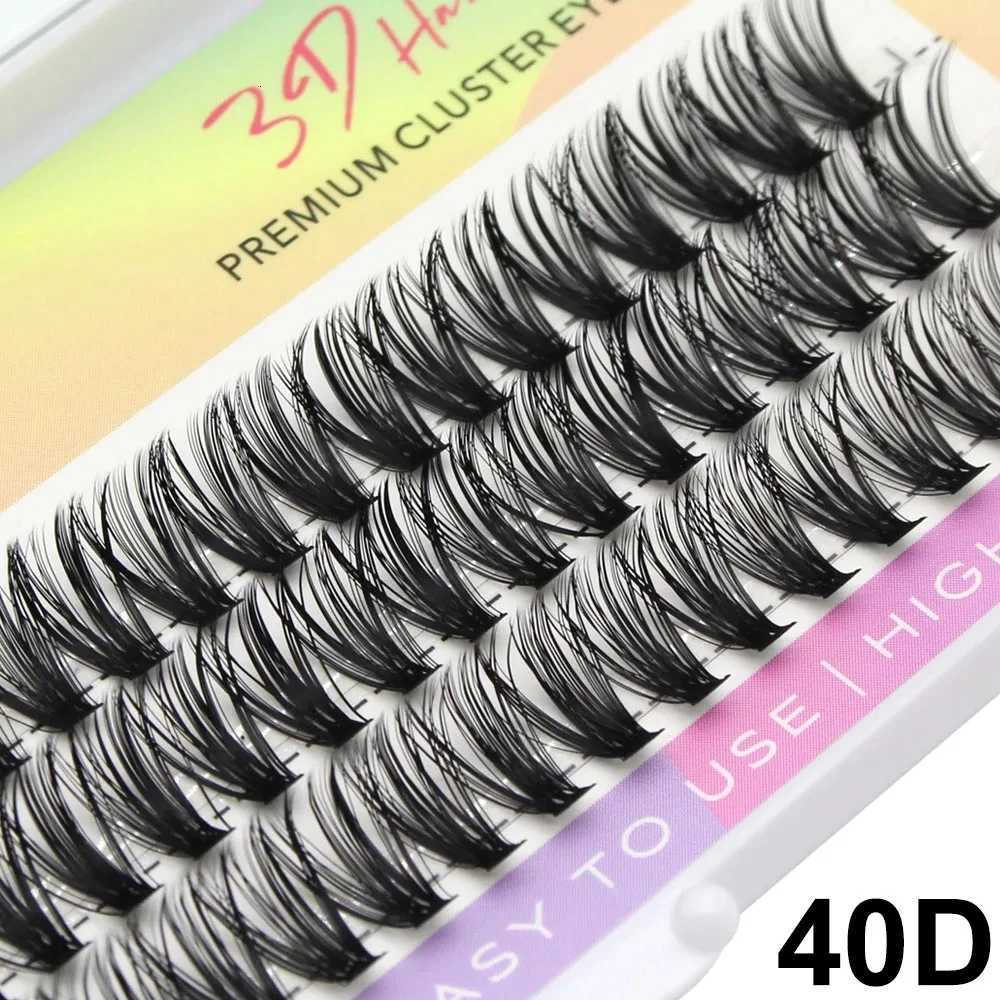 Moonlily High Quality Premium Silk Cluster Eyelashes Extensions Natural Long 3D Volume Effect Faux Bunche Individual Makeup LashT251117