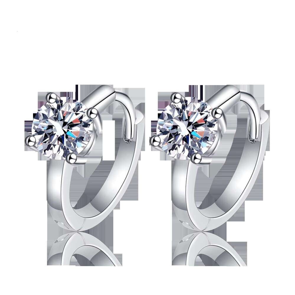 DHcollection Factory Wholesale Sterg Sier Earrings Women Simple 0.5ct Moissanite Hook Fashionable Jewelry for Parties Gifts
