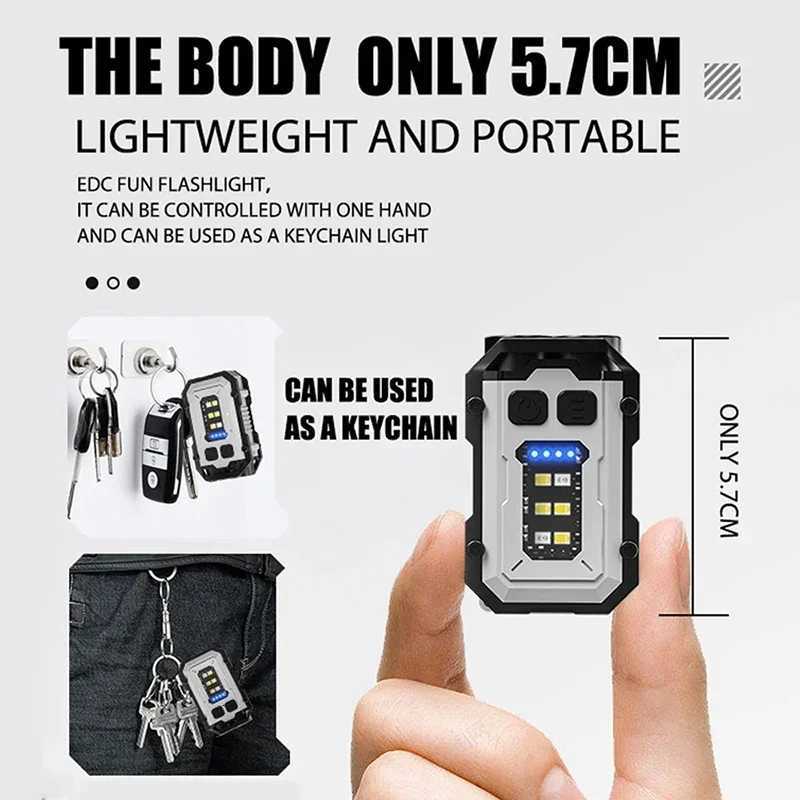 Multifunctional COB Flashlight Super Bright Powerful Pocket Torch Light LED Linterna COB Portable Clip on Emergency Flashlights M251117