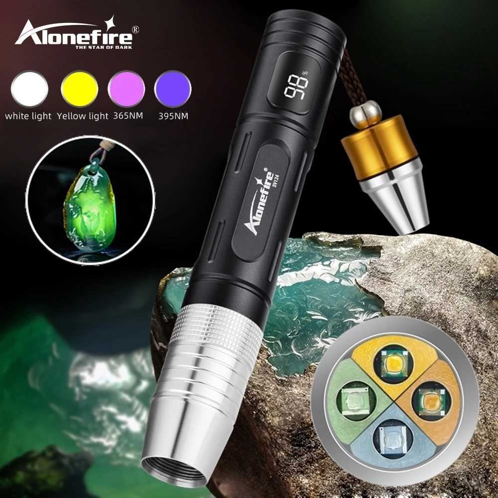 4-In-1 Jade Detector Light UV 365nm Rechargeable Emerald Jewelry Gems Amber Identification Flashlight Ultraviolet LED Torch Lamp M251117