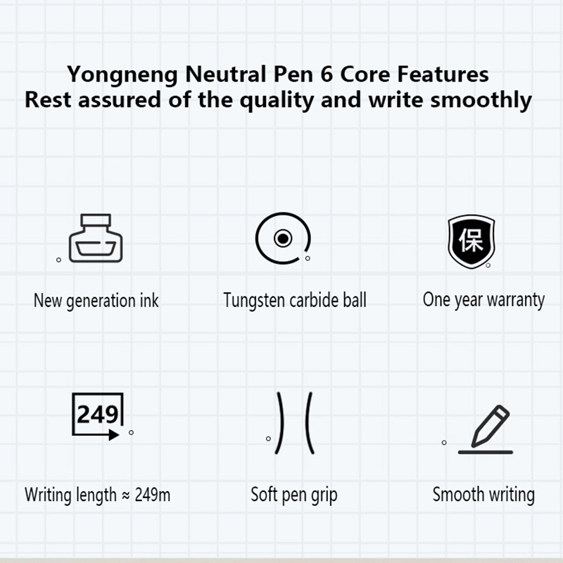 Durable Spray Glued Logo Gel Pens - Office Supplies and Exams Writing Instruments, Packaged in Sets of 12