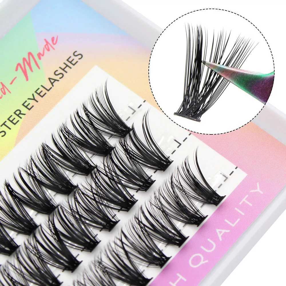 Moonlily High Quality Premium Silk Cluster Eyelashes Extensions Natural Long 3D Volume Effect Faux Bunche Individual Makeup LashT251117