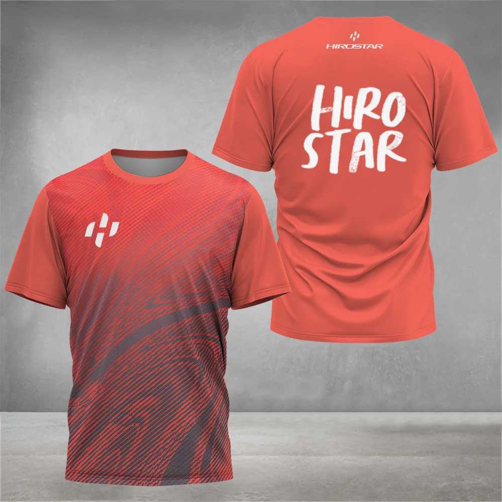 Summer mens T-shirt fashionable tennis training suit outdoor running fitness short sleeved top casual O-neck breathable T-shirt Z250417