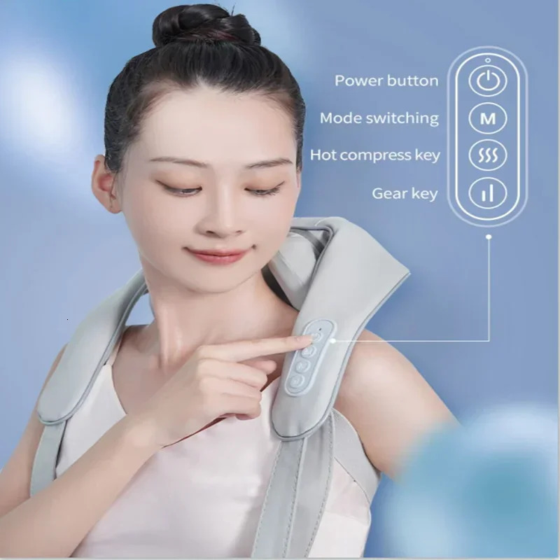 Dropship Product Multi functional Neck and Shoulder Massager Lifespan Fingerpress Electric Shoulder and Neck Massager Shoulder Protector 250414