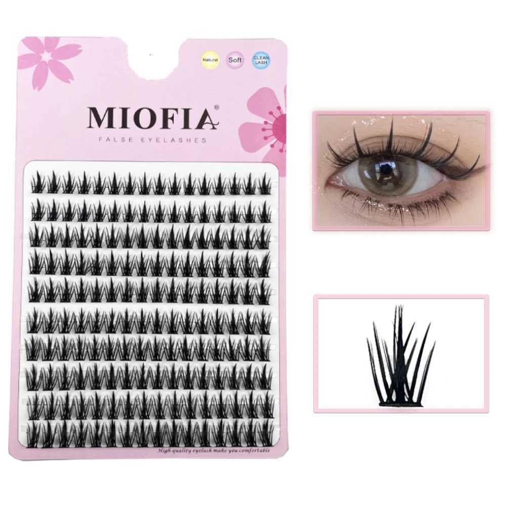 10 row anime lashes Cosplay lash natural wispy Natural Mink Eyelashes 3D individual manga eyelash clusters Makeup toolsT251117