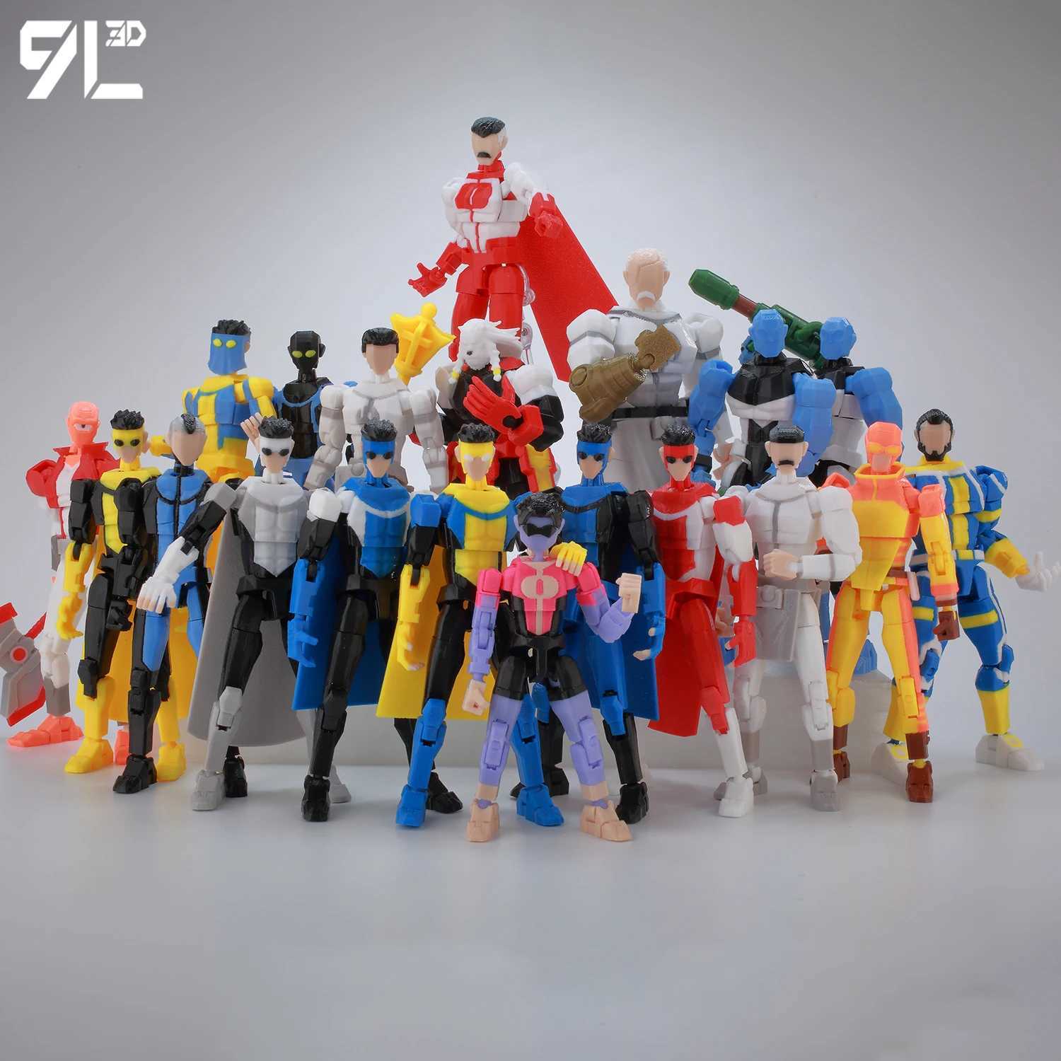 9LToyWodu Printed Superheroe Invincible 20 Anime Multi-Jointed Shapeshift Toys Action Figures Birthday Gifts for Anime Fans T13 C251117