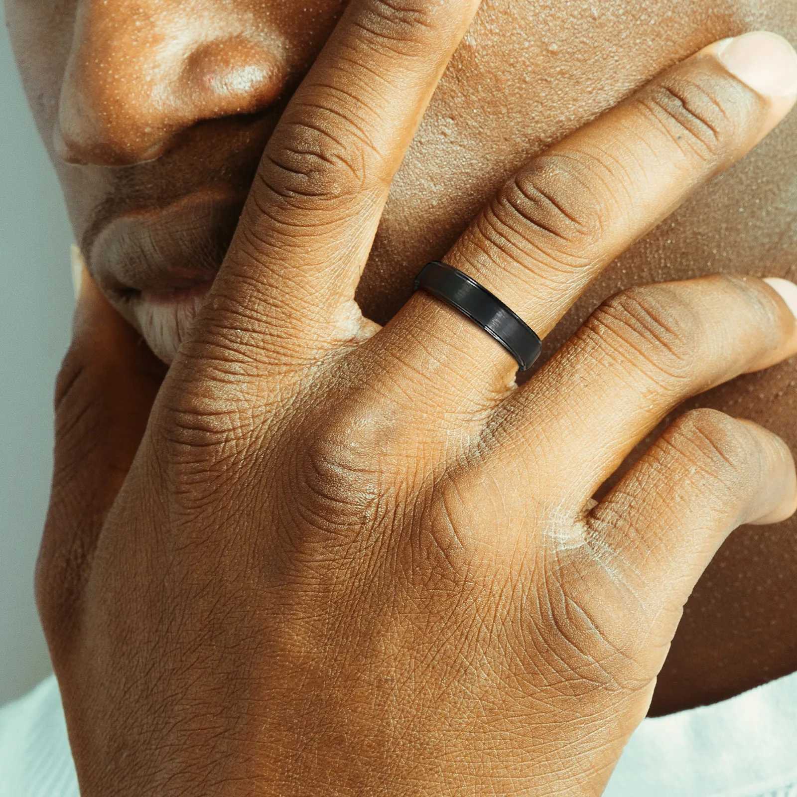 Vnox 5mm mens basic ring scratch resistant tungsten wedding ring simple classic mens bridal jewelry certification W250417