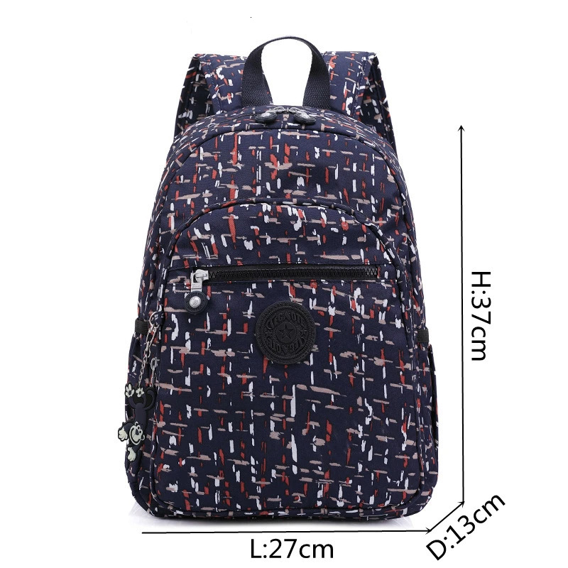 TEGAOTE Waterproof 2024 Nylon Flower Pattern Fashion Casual A4 Girl Boy Women Men School Backpack Lightweight Travel Bag M1318 251124