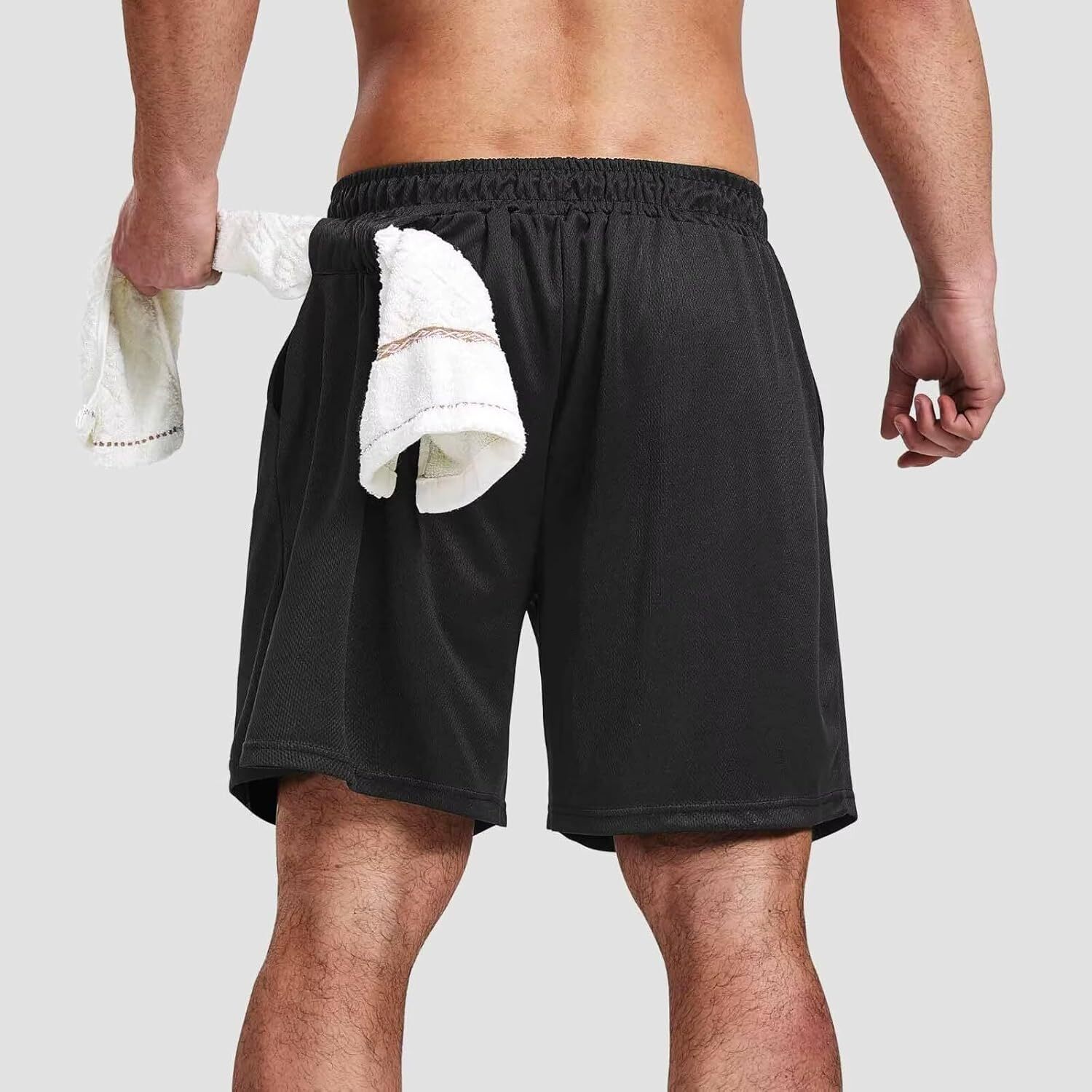5 Pack Gym 7 inch, Mens Athletic Running Dry Fit & Mesh Active Workout Shorts for Men with Pockets