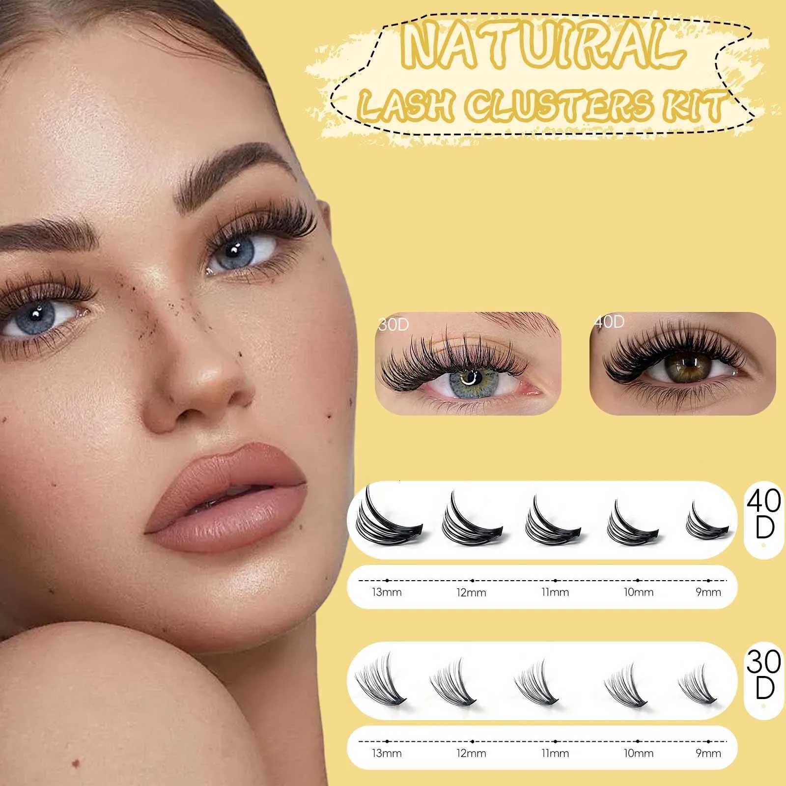 20 rows 400 clusters of 3D false eyelashes natural eyelash extension makeup thick eyelashes 30/40/60/80D eyelash bookT251117