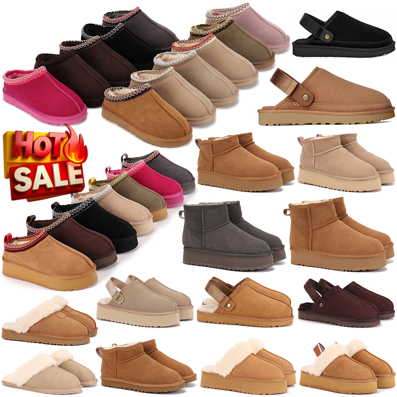 Free shipping designer platform boots women tasman slippers tazz fur slides winter snow boot ultra mini booties botte australia shoes womens uggbootwomen