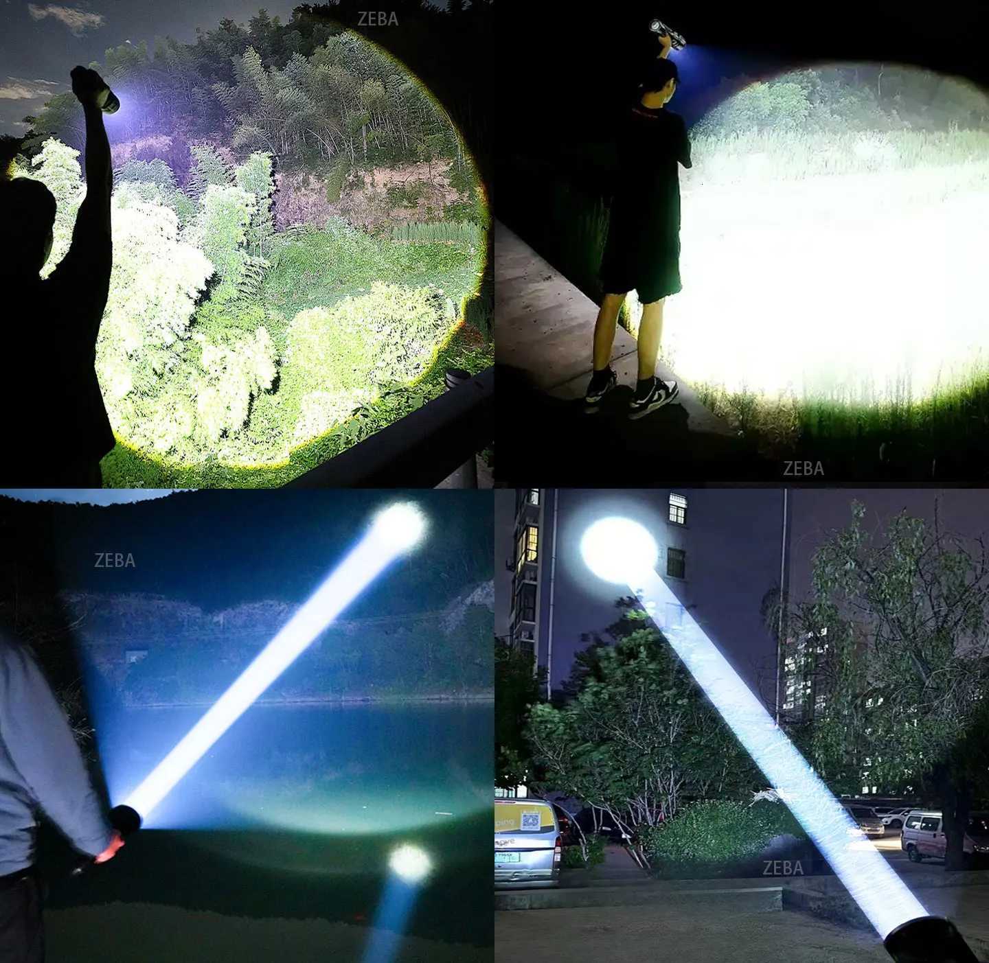 Ultra Powerful Windproof Fire Starting Flashlight Rechargeable High Power Torch Focused Light Source Can Light A Flame Lantern M251117