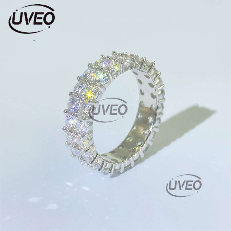 Moissanite Ring VVS Jewelry 925 Iced Out Gold Moissanite Diamond Hip Hop Pass Dias Tester Sterling Silver