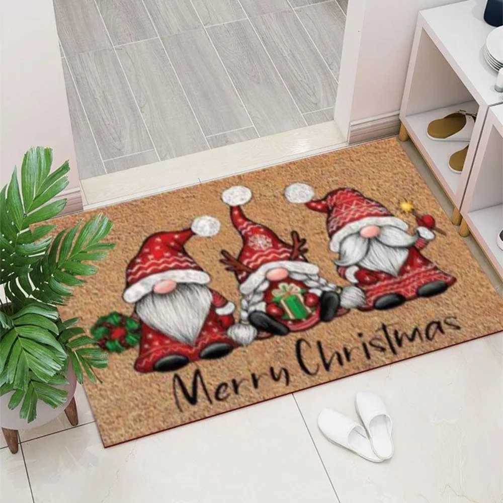 Christmas Entrance Doormat Cartoon Dwarf Printed Welcome Mat Anti Slip Christmas Decoration Entrance Carpet Indoor OutdoorM251117