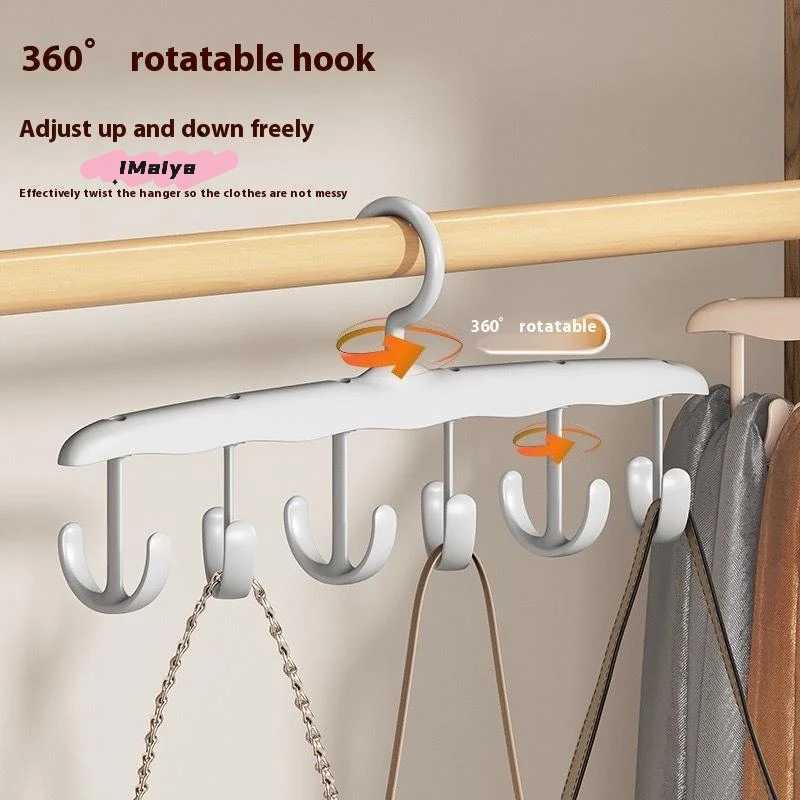 12-Hook Rotating Hanger Closet Organizer Space-Saving for Ties Belts Underwear Portable Storage for Home And Dorm C251117