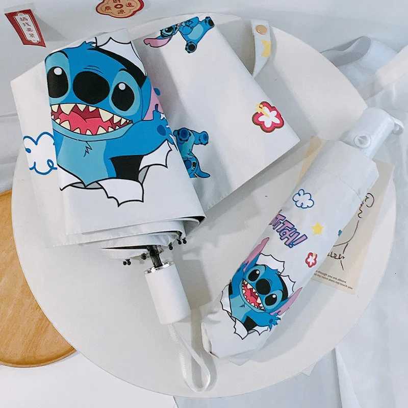 Umbrella Stitch Cute Women Folding Fully Automatic Umbrella Sun Rain Dual Use Student Sun Protection UV Protection C251117