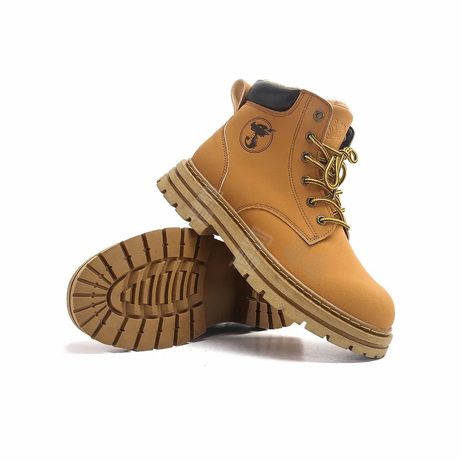 Jifffly unisex Martin with increased height, wear resistance, and new thick wool British workwear, outdoor casual yellow boots