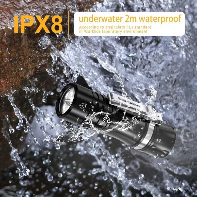Wurkkos New TS10 V2 14500 Powerful Mini EDC Flashlight with 3 90 CRI LEDs and 3 RGB Aux LEDs Anduril 20 Max 1400lm IPX8 Torch M251117