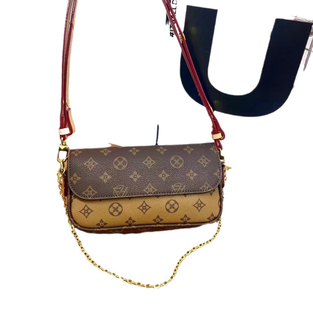 Free shipping women's bag, fashionable and versatile mahjong bag, hand-held chain crossbody bag 2025s hot