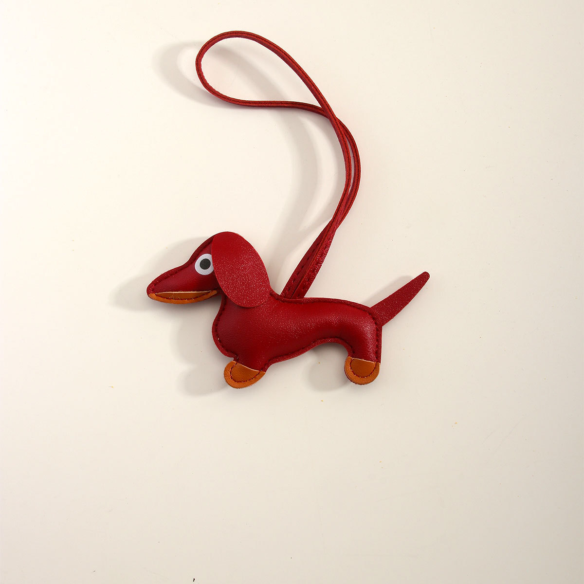 designer bag charm new cartoon dachshund puppy fashion style pu pendant highend bag charm phone leather decoration