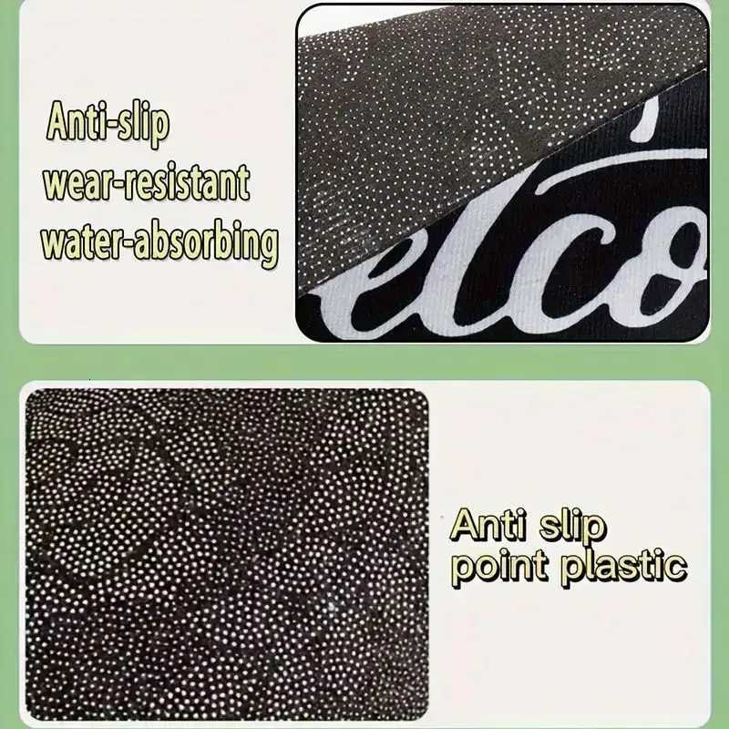 VIKAMA Santa Claus Carpet Christmas Decoration Half Round Door Mat Entrance Carpet Easy to Maintain Home DecorationM251117