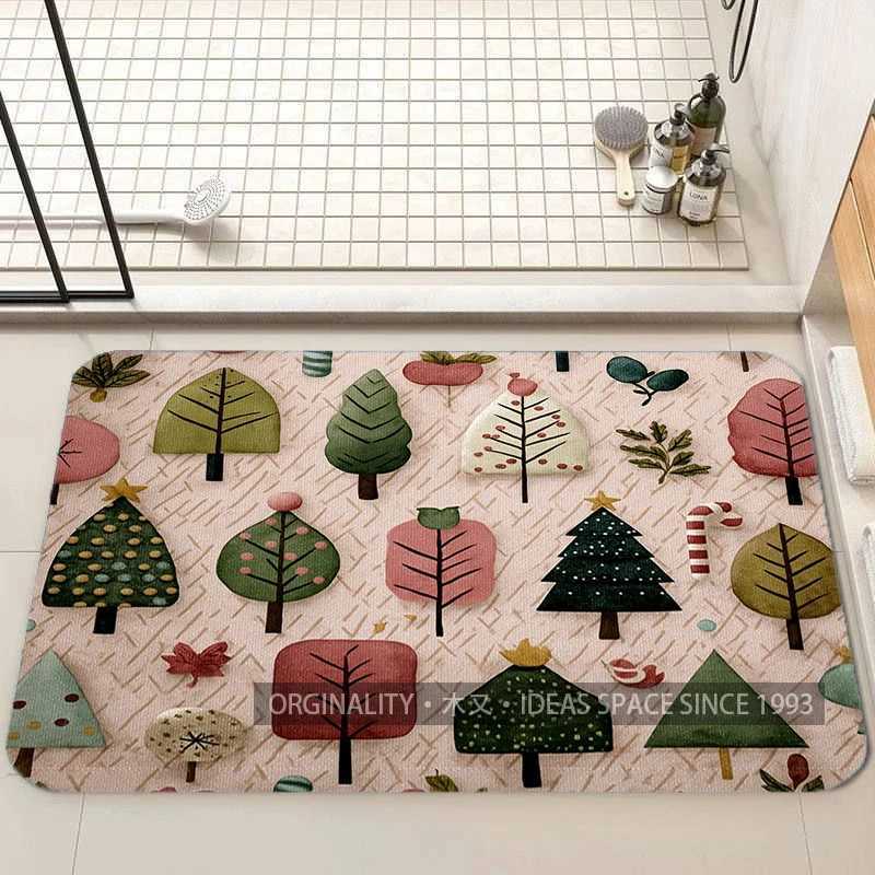 Christmas Tree Pattern Mat Living Room Decoration Home Sofa Non-Slip Carpet Study Bedroom Tatami ChildrenS Soft Floor MatM251117