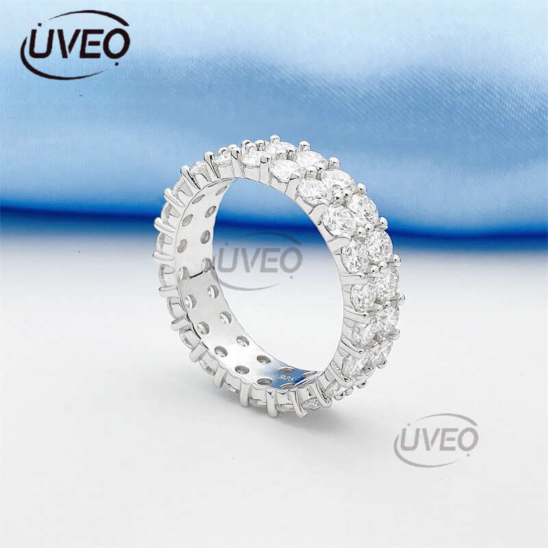 Moissanite Ring VVS Jewelry 925 Iced Out Gold Moissanite Diamond Hip Hop Pass Dias Tester Sterling Silver