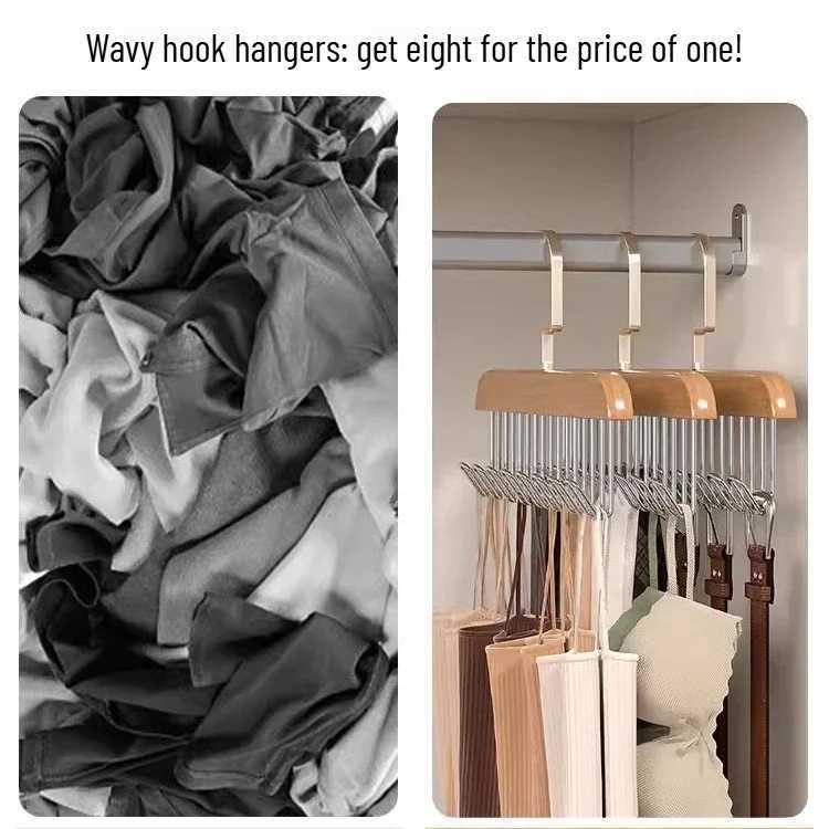 Closet Organizer Hanging Multiple Hanger Wooden Clothes Hangers Durable Storage Rack For Underwear Bras Vest Space Saving Design C251117