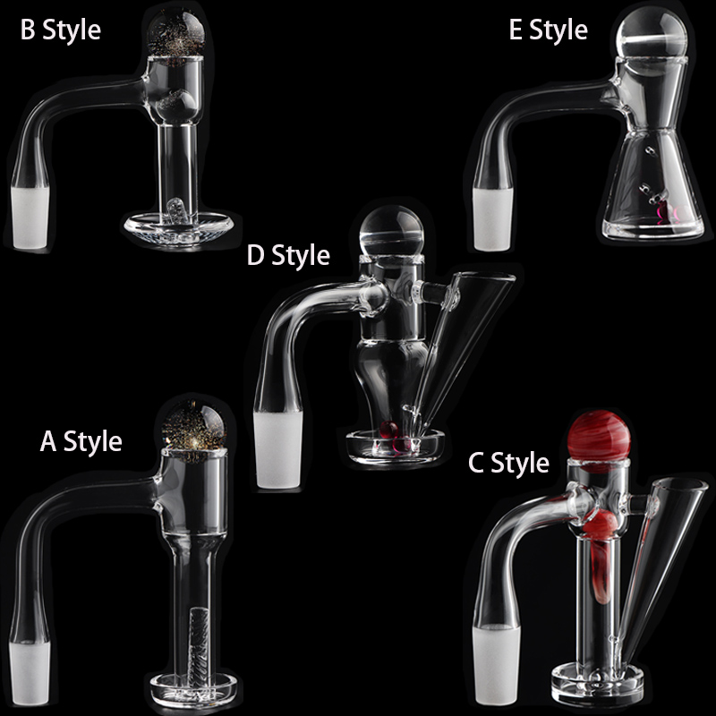 Beracky Beveled Edge Full Weld Slider Terp Slurper Quartz Banger Set 10/14mm Male Nail 20mm OD