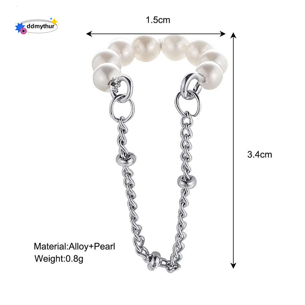 1PC Fashion Sier Pearl Clips Ear Cuff For Women Men Non-Piercing Fake Cartilage Wrap Earrings Wholesale Jewelry Girl Gift ddmythur