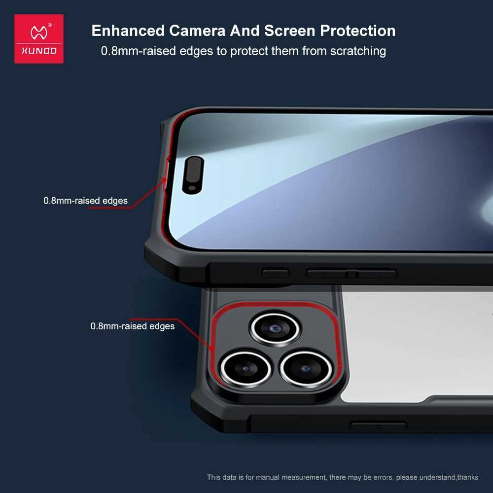 Xundd For iPhone 17 Pro Max Case For iPhone Air 17 Pro Case Shock-Absorbing AcrylicTPU Clear Back Cover with Magnetic Ring J251202