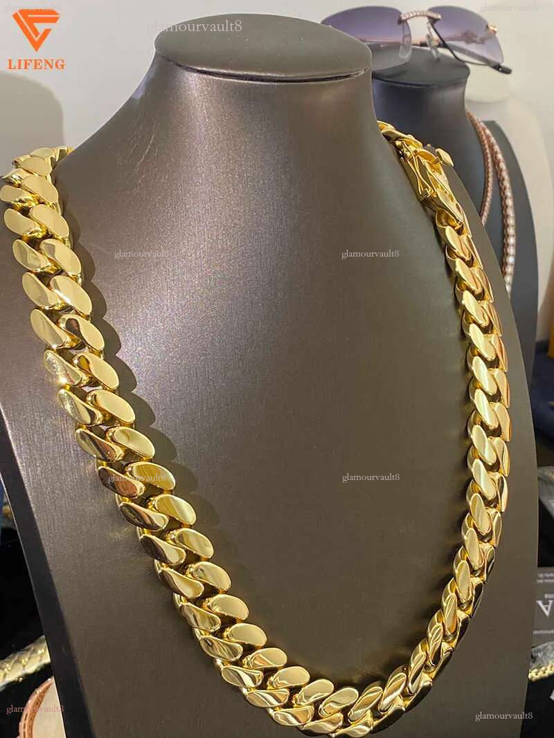 k 20mm Gold Plated Miami Cuban Chain Necklace For Men And Women
