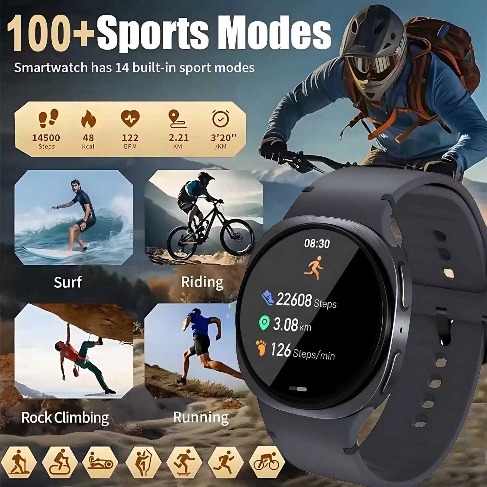 2025 New Watches 8 GPS Track Smartwatch For Man Women Health Sport AMOLED Heart Rate NFC Call Waterproof Smart WatchM251117